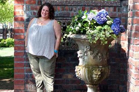 Amy Kirwin enjoyed an unseasonably warm spring day on the front steps of the Southampton Arts Center, where she was recently named director of programs.