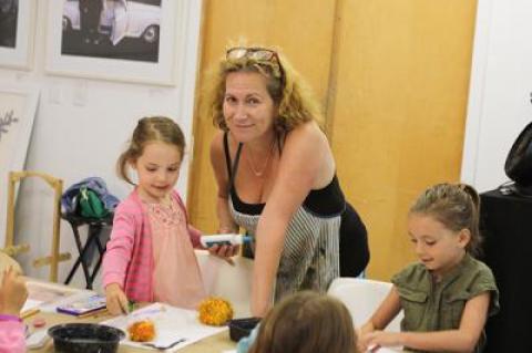 In a class at the Mannix Studio of Art in East Hampton, Karyn Mannix taught students how to create self-portraits in the style of Frida Kahlo.