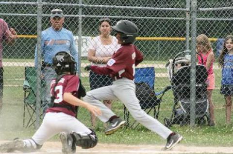 Aryan Chugh was tagged out at the plate in the first inning, but that was to be the sole disappointment for the young Bonackers Saturday.