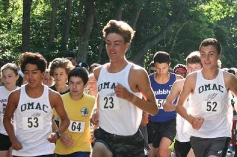 Ryan Fowkes, East Hampton High School’s top cross-country runner, won Labor Day’s Great Bonac 5K in Springs, in 17 minutes and 31 seconds. A teammate of his, Geo Espinoza, below, was the runner-up.