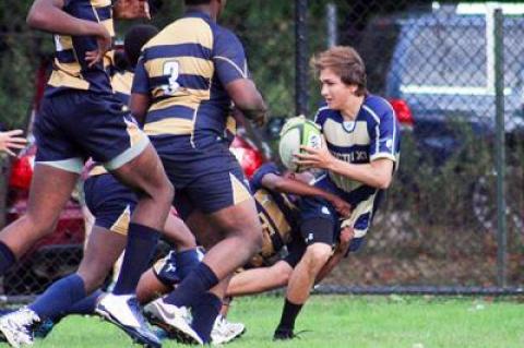The Section XI Warriors’ Christian Soloviev moved the ball during last weekend’s game in Pelham, N.Y., with Thornton-Donovan, a game that the Warriors, coached by Kevin Bunce and Mike Jablonski, won 19-0.