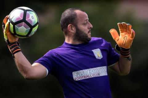 Olger (Quique) Arayas, the over-30 men’s soccer team’s goalie, thinks this may be the year for Hampton United.