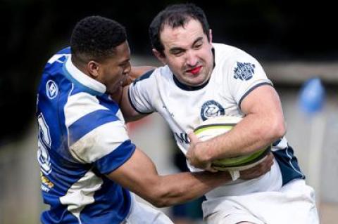 Charlie Collins, who had alertly picked up a Rockaway lineout kick that bounced on the right sideline, almost made it to the opponent’s try zone before the end of the first half of Saturday’s rugby game at Herrick Park.