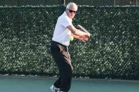 Frank Ackley plans to play 5.0-level team tennis this winter in Melbourne, Fla.