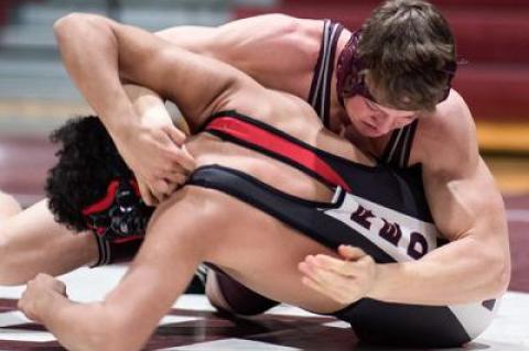 Anthony Franzone, wrestling at 160 pounds, won by pin 16 seconds into the second period in Friday’s match here with East Islip.