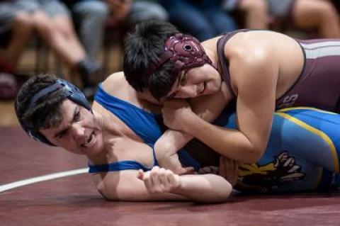 Marco Rabanal was the day’s sole winner in a 170-pound J.V. match.