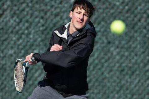 Brad Drubych, who played at fourth singles Monday, pulled out the third set 7-5, earning East Hampton’s third point versus Westhampton Beach, a perennial league rival.