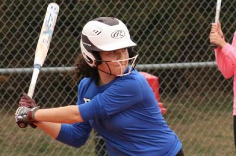 Rebecca Kuperschmid hit a homer in the softball team’s recent 28-0 rout of Port Jefferson. The Bonackers are to play Elwood-John Glenn here today at 3 p.m.