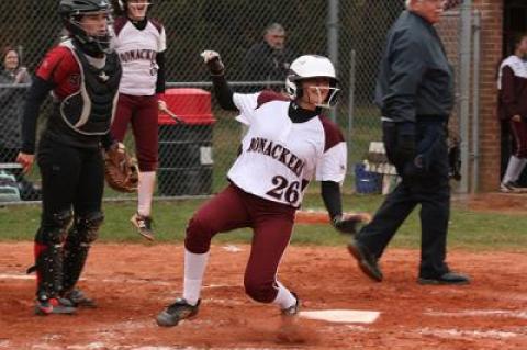 Sophia Swanson, who drove in her sister with the tying run, smiled as she crossed the plate with the game-winner in East Hampton’s 3-2 win on April 17 over Southold-Greenport.