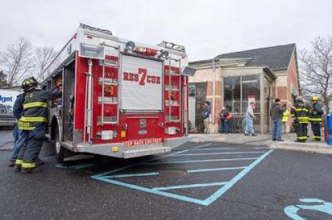 A soot-covered heating system caused a carbon monoxide leak inside the CVS pharmacy on Friday, according to the East Hampton Fire Department Chief Gerard Turza. Firefighters had been called there twice last week.