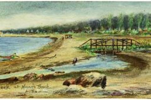 A landscape painting by the late Annie Cooper Boyd shows a small stream that was called Little Cream making its way through a marsh by Havens Beach. Both the marsh and the stream are long gone.