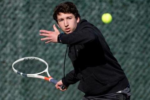Ravi MacGurn has been a solid number-two for East Hampton, though he lost to his Hills East opponent last week, a player East Hampton’s coach, Kevin McConville, thought was Hills East’s best.
