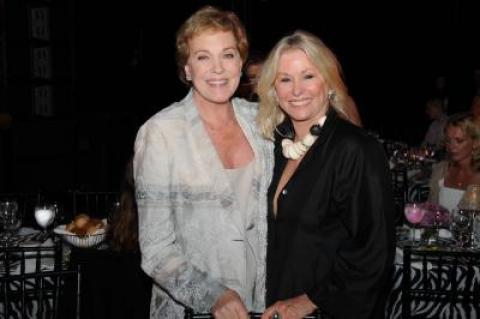 Courtney Sale Ross, right, with Julie Andrews in March of 2016