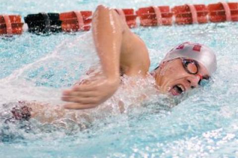 With 31 on its squad, the boys swimming team is the largest of East Hampton High’s winter entries.
