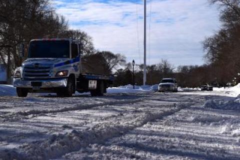 Main Street in East Hampton Village was cleared for drivers by Wednesday morning.