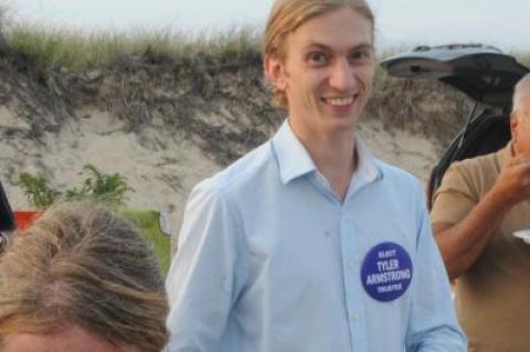 Tyler Armstrong, seen here while he was running for election in 2015, has decided against a re-election campaign.