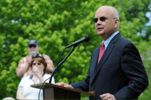 Gen. Michael Hayden was the guest speaker at a ceremony following the Memorial Day parade in East Hampton. Gen. Michael Hayden was the guest speaker at a ceremony following the Memorial Day parade in East Hampton.
