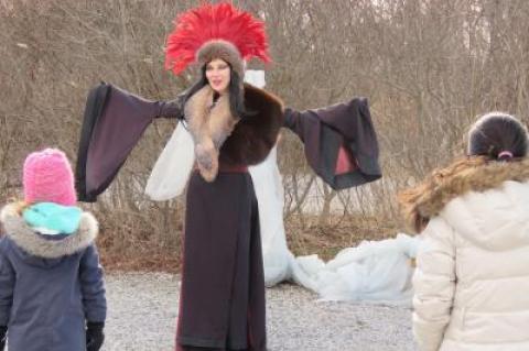 A scene from last year's edition of "Zima!", a theatrical interactive winter journey taking place in Montauk on Saturday.