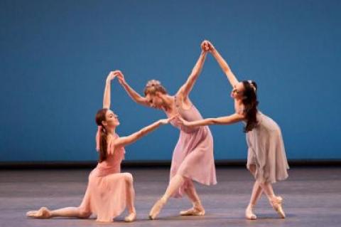 Tiler Peck, Sara Mearns, and Brittany Pollack in Jerome Robbins’s “Dances at a Gathering”