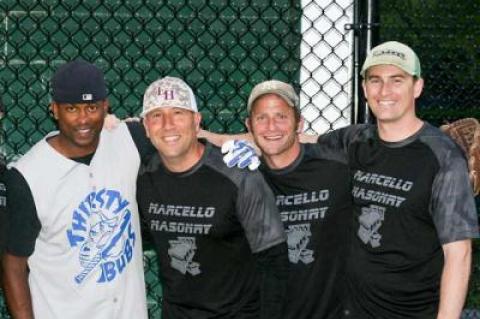 Among those happy to be back at Terry King are, from left, Earl Hopson, Ray Wojtusiak, Sonny Sireci, and Joe Sullivan.