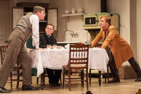 Mark David Watson, Michael Brian Dunn, and Daniel Passer share a household briefly in “The Underpants.”