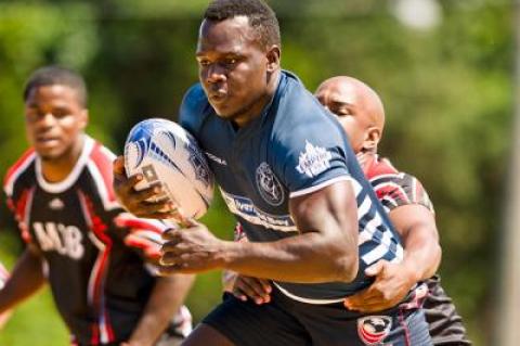 Nate Campbell, a member of Jamaica’s national team who plays for the Montauk Rugby Club, scored a number of times in a 7s tournament the club played host to at Montauk’s Hank Zebrowski field Saturday.