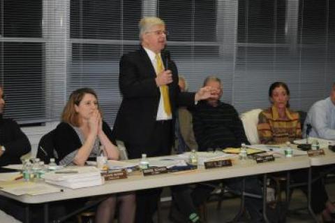 Assemblyman Fred W. Thiele Jr., who helped craft the village's proposed gross floor square footage law, resigned, effective Monday.