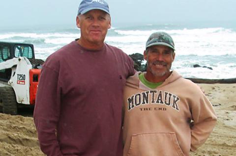 Tom Staubitser, left, and Dave Schleifer, present and former members of the New York Fire Department