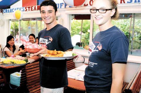 At the Lobster Roll on Napeague, Brandon Babel will be returning to the University of Tampa in Florida, while Alyssa Ehm will attend Suffolk Community College.