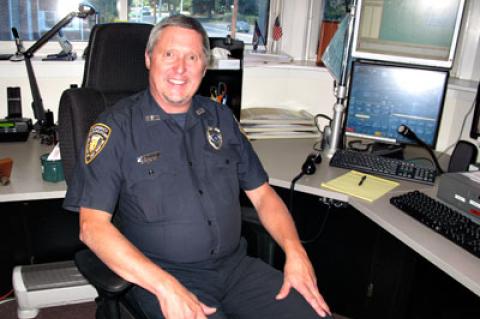 After more than 30 years as a dispatcher, Robert Scott Elley officially signed off from his post in the East Hampton Village Communications Department for the last time on Friday. After more than 30 years as a dispatcher, Robert Scott Elley officially signed off from his post in the East Hampton Village Communications Department for the last time on Friday.