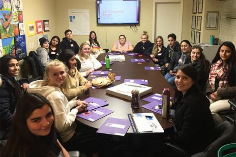 Members of the winter 2019 Teen Leadership Project, sponsored by the Retreat, will help lead a workshop tonight at the East Hampton Library that includes exercises like Choose Your Own Ending, which asks attendees to imagine different scenarios that can head off teen dating violence. Members of the winter 2019 Teen Leadership Project, sponsored by the Retreat, will help lead a workshop tonight at the East Hampton Library that includes exercises like Choose Your Own Ending, which asks attendees to imagine different scenarios that can head off teen dating violence.