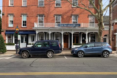 Guests at the American Hotel were asked to leave their rooms in the early morning hours Wednesday while police investigated a report that turned out to be unfounded. Guests at the American Hotel were asked to leave their rooms in the early morning hours Wednesday while police investigated a report that turned out to be unfounded.