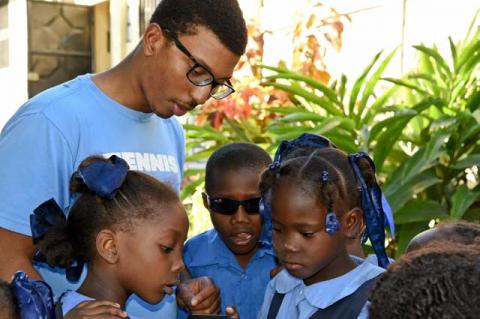 Ted Morency, a senior at the Ross School, returned to his birthplace, Haiti, earlier this year as a board member of Wings Over Haiti. He is helping the organization raise money to build its second school in the country.