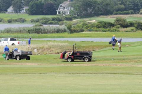 The potential impact on Hook Pond is at issue in the Maidstone Club’s irrigation system overhaul.