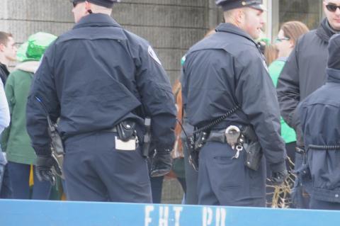 About 100 officers from different agencies across Long Island helped patrol the Montauk Friends of Erin St. Patrick's Day Parade. About 100 officers from different agencies across Long Island helped patrol the Montauk Friends of Erin St. Patrick's Day Parade.