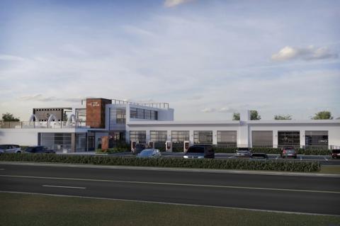 The Spur Innovation Center got a $500,000 economic development grant. Above, an architectural rendering of the new workspace and event hub under construction in Southampton. The Spur Innovation Center got a $500,000 economic development grant. Above, an architectural rendering of the new workspace and event hub under construction in Southampton.