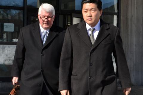 Jason Lee, right, with a member of his legal team, outside of State Supreme Court in Riverside on Friday. Mr. Lee is expected to stand trial in on 2013 rape allegations beginning in April. Jason Lee, right, with a member of his legal team, outside of State Supreme Court in Riverside on Friday. Mr. Lee is expected to stand trial in on 2013 rape allegations beginning in April.